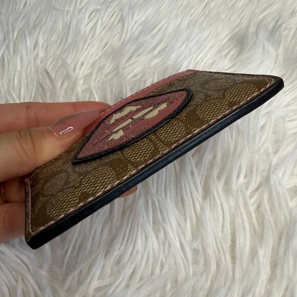 COACH Lips Glitter Card Holder - Picture 3 of 4